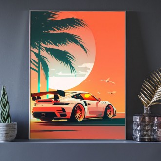 Západ slunce porsche