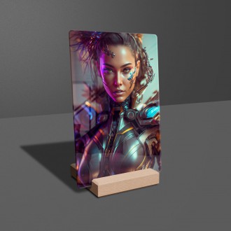 Akrylové sklo Žena kyborg 3