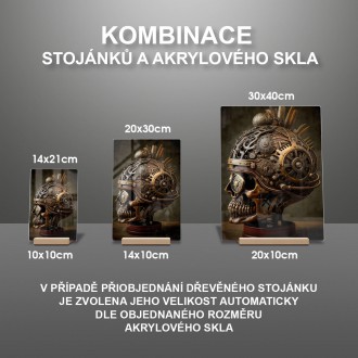 Akrylové sklo Steampunk mozek