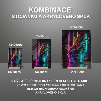 Akrylové sklo Neonový strom