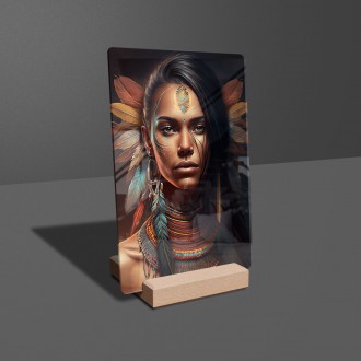 Akrylové sklo Žena indiánka 2