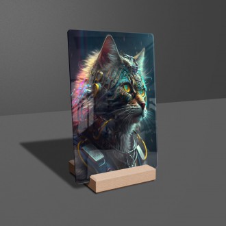Akrylové sklo Kočka kyborg 3