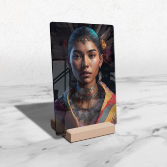 Akrylové sklo Žena indiánka