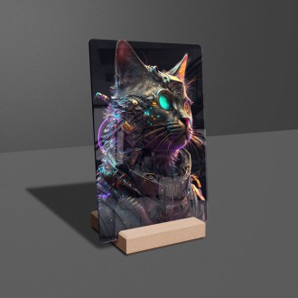 Akrylové sklo Kočka kyborg 2