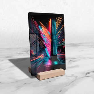 Akrylové sklo Neonové město
