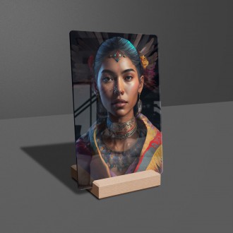 Akrylové sklo Žena indiánka