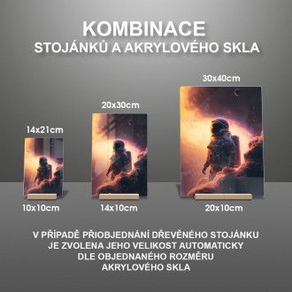 Akrylové sklo Astronaut v mlhovině 2