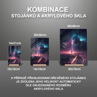 Akrylové sklo Bouře nad velkoměstem