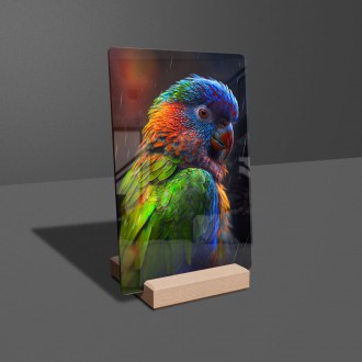 Akrylové sklo Barevný papoušek 2