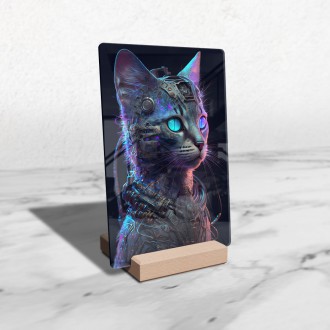 Akrylové sklo Kočka kyborg