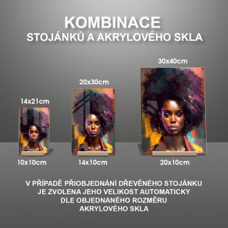 Akrylové sklo Moderní umění - Afro americká žena 2