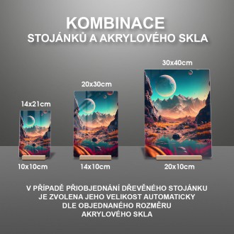 Akrylové sklo Fantastická vesmírná krajina 5