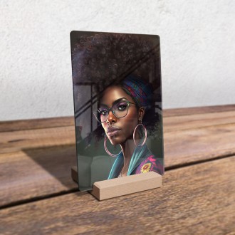 Akrylové sklo Módní portrét - brýle