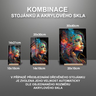 Akrylové sklo Zrozena v barvě 2