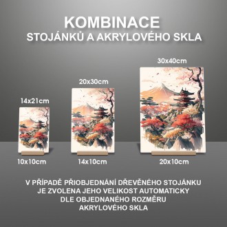 Akrylové sklo Japonský chrám před Fudži