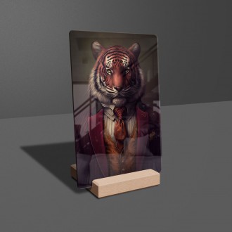 Akrylové sklo Tygr v obleku
