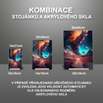 Akrylové sklo Kolize planet 2