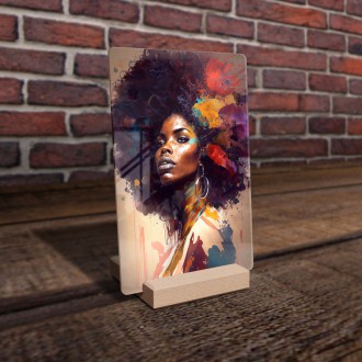Akrylové sklo Moderní umění - Afro americká žena