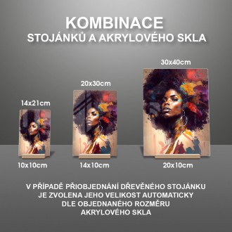 Akrylové sklo Moderní umění - Afro americká žena