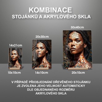 Akrylové sklo Žena v mozaice