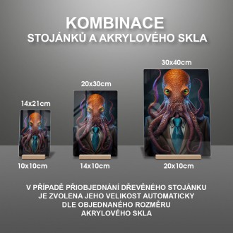 Akrylové sklo Chobotnice v obleku