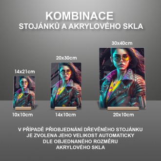Akrylové sklo Hard rock děvče