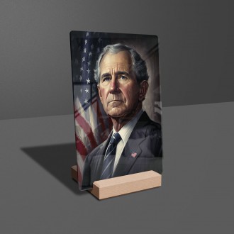Akrylové sklo Prezident USA George W. Bush