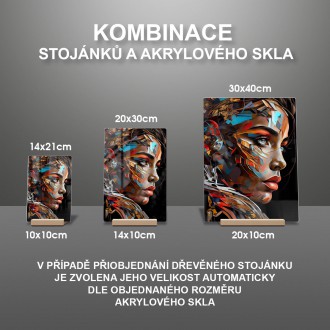 Akrylové sklo Olejomalba - Mozaiková tvář