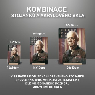 Akrylové sklo Prezident USA Dwight D. Eisenhower