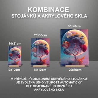 Akrylové sklo Vesmírná příroda - rozkvetlý strom