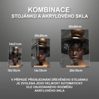 Akrylové sklo Modelka v klobouku 4