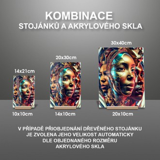 Akrylové sklo Android a člověk