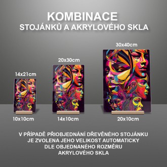 Akrylové sklo Moderní umění - tváře