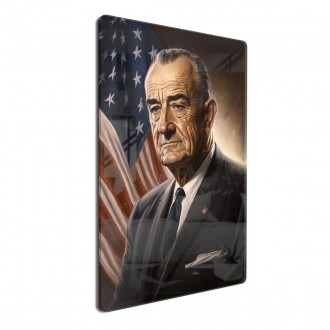 Akrylové sklo Prezident USA Lyndon B. Johnson