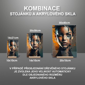 Akrylové sklo Lesní žena