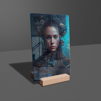 Akrylové sklo Žena z budoucnosti