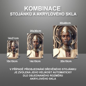 Akrylové sklo Africká žena v tradiční róbě 1