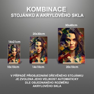 Akrylové sklo Tvář ženy v mozaice