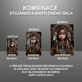 Akrylové sklo Indiánská dívka