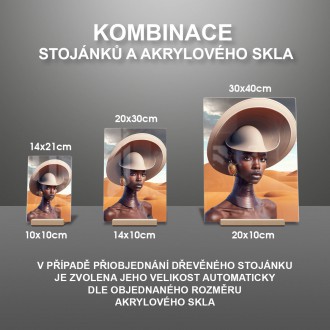 Akrylové sklo Modelka v klobouku 1