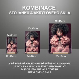 Akrylové sklo Malá dívka v kabátu