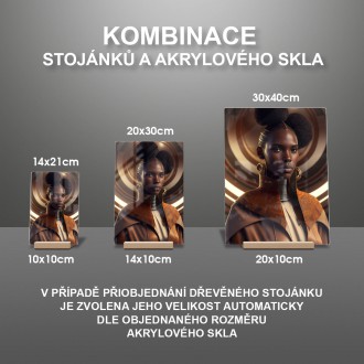 Akrylové sklo Africká žena v tradiční róbě