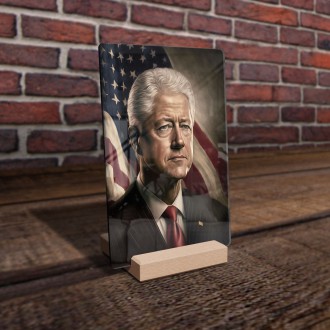 Akrylové sklo Prezident USA Bill Clinton