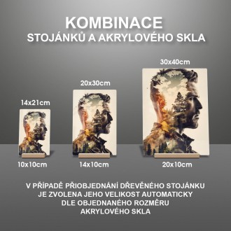Akrylové sklo Myšlenkami v lese 1