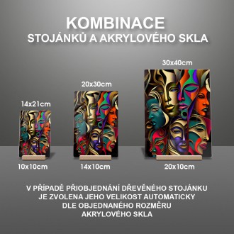 Akrylové sklo Moderní umění - koláž tváří