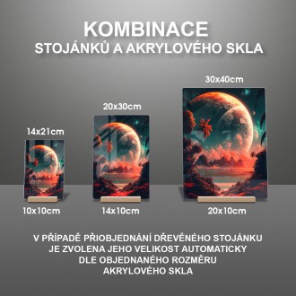 Akrylové sklo Vesmírná příroda - tropický ostrov