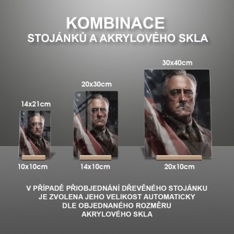 Akrylové sklo Prezident USA Franklin D. Roosevelt