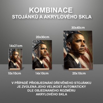 Akrylové sklo Prezident USA Barack Obama