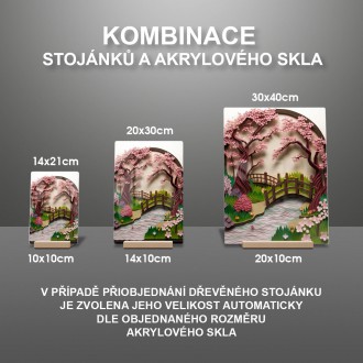 Akrylové sklo Papírová krajina - zahrada