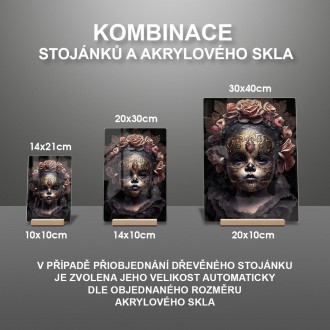 Akrylové sklo Strašidelné dítě v masce